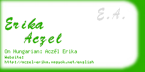 erika aczel business card